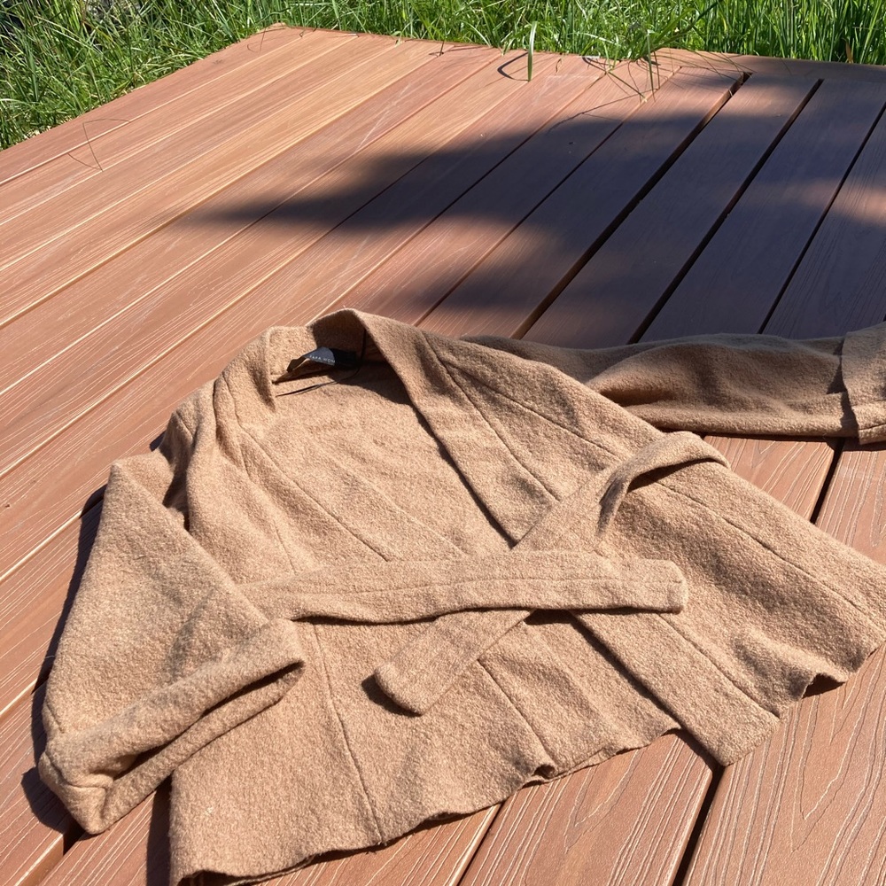 Zara tan wool coat size M
